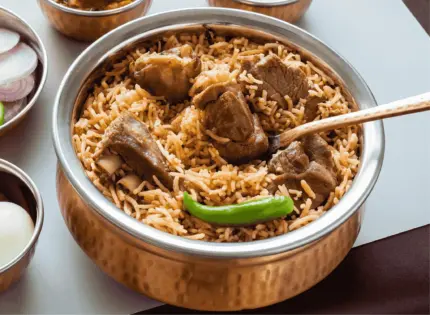 MUTTON BIRIYANI ( MUTTON 2 PCS)